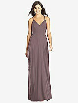 Front View Thumbnail - French Truffle Criss Cross Back A-Line Maxi Dress
