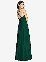 Rear View Thumbnail - Hunter Green Criss Cross Back A-Line Maxi Dress