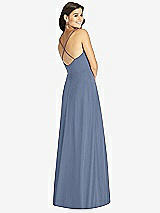 Rear View Thumbnail - Larkspur Blue Criss Cross Back A-Line Maxi Dress