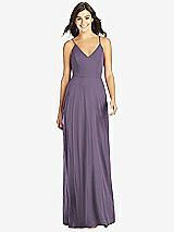 Front View Thumbnail - Lavender Criss Cross Back A-Line Maxi Dress