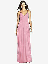 Front View Thumbnail - Peony Pink Criss Cross Back A-Line Maxi Dress