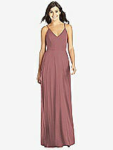 Front View Thumbnail - Rosewood Criss Cross Back A-Line Maxi Dress
