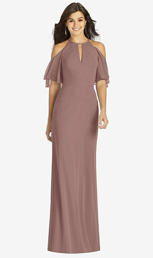 Front View - Sienna Ruffle Cold-Shoulder Mermaid Maxi Dress