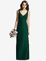 Front View Thumbnail - Hunter Green Sleeveless V-Back Long Trumpet Gown