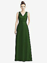 Front View Thumbnail - Celtic Sleeveless V-Neck Satin Dress with Pockets