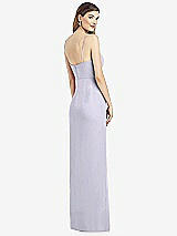 Rear View Thumbnail - Silver Dove Spaghetti Strap Draped Skirt Gown with Front Slit