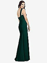 Rear View Thumbnail - Evergreen Sleeveless Seamed Bodice Trumpet Gown