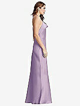 Side View Thumbnail - Pale Purple Cowl-Neck Convertible Maxi Slip Dress - Reese