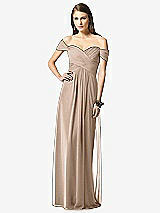 Front View Thumbnail - Topaz Off-the-Shoulder Ruched Chiffon Maxi Dress - Alessia