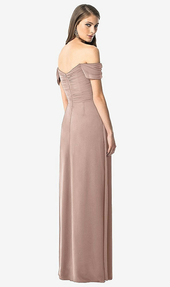 Back View - Bliss Off-the-Shoulder Ruched Chiffon Maxi Dress - Alessia