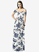 Front View Thumbnail - Indigo Rose Off-the-Shoulder Ruched Chiffon Maxi Dress - Alessia
