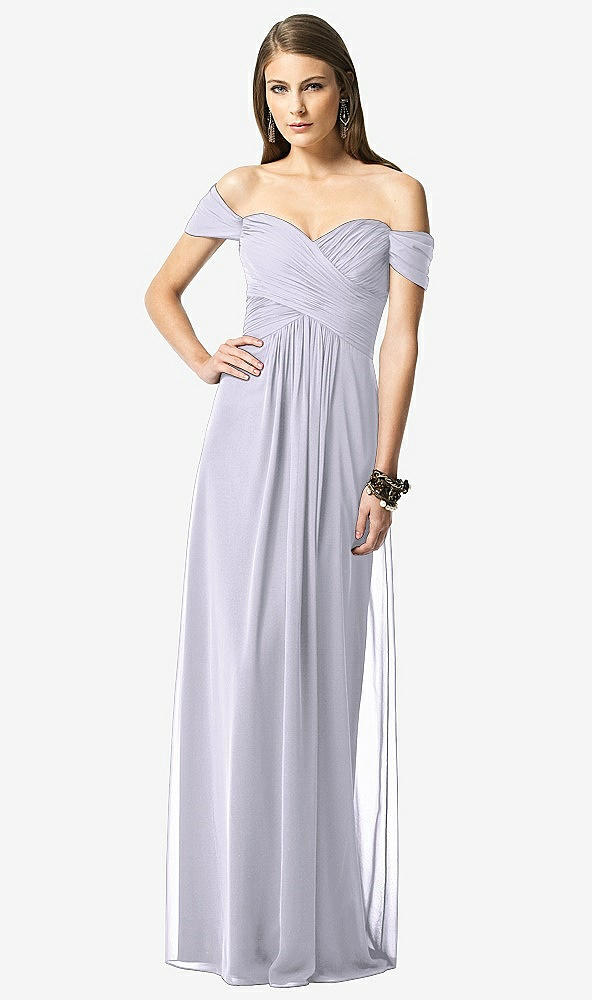 Front View - Silver Dove Off-the-Shoulder Ruched Chiffon Maxi Dress - Alessia