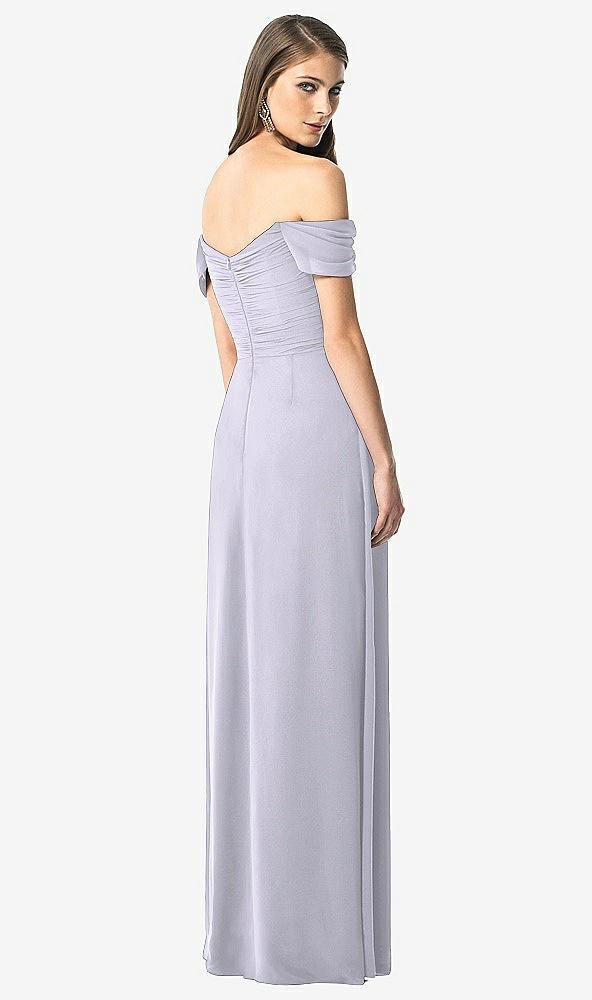 Back View - Silver Dove Off-the-Shoulder Ruched Chiffon Maxi Dress - Alessia