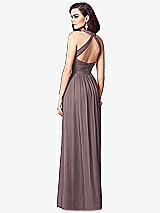 Rear View Thumbnail - French Truffle Ruched Halter Open-Back Maxi Dress - Jada