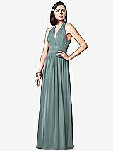 Front View Thumbnail - Icelandic Ruched Halter Open-Back Maxi Dress - Jada