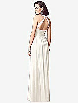 Rear View Thumbnail - Ivory Ruched Halter Open-Back Maxi Dress - Jada