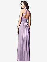 Rear View Thumbnail - Pale Purple Ruched Halter Open-Back Maxi Dress - Jada