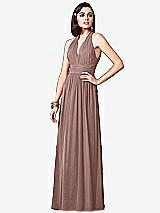 Front View Thumbnail - Sienna Ruched Halter Open-Back Maxi Dress - Jada