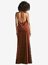 Rear View Thumbnail - Auburn Moon Cowl-Neck Convertible Velvet Maxi Slip Dress - Sloan