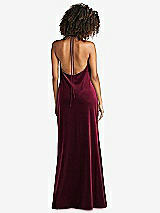 Rear View Thumbnail - Cabernet Cowl-Neck Convertible Velvet Maxi Slip Dress - Sloan