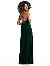Alt View 2 Thumbnail - Evergreen Cowl-Neck Convertible Velvet Maxi Slip Dress - Sloan