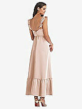 Rear View Thumbnail - Cameo Ruffled Convertible Sleeve Midi Dress