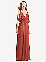 Alt View 3 Thumbnail - Amber Sunset Convertible Cold-Shoulder Draped Wrap Maxi Dress