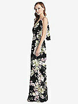 Alt View 2 Thumbnail - Noir Garden Convertible Cold-Shoulder Draped Wrap Maxi Dress