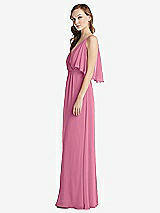 Alt View 2 Thumbnail - Orchid Pink Convertible Cold-Shoulder Draped Wrap Maxi Dress