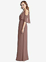 Side View Thumbnail - Sienna Convertible Cold-Shoulder Draped Wrap Maxi Dress