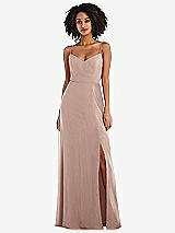 Front View Thumbnail - Bliss Tie-Back Cutout Maxi Dress with Front Slit