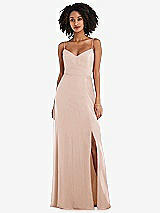 Front View Thumbnail - Cameo Tie-Back Cutout Maxi Dress with Front Slit