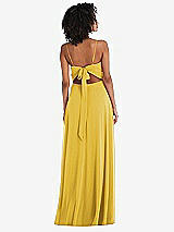 Rear View Thumbnail - Marigold Tie-Back Cutout Maxi Dress with Front Slit