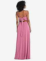 Rear View Thumbnail - Orchid Pink Tie-Back Cutout Maxi Dress with Front Slit