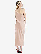 Rear View Thumbnail - Cameo One-Shoulder Asymmetrical Midi Slip Dress