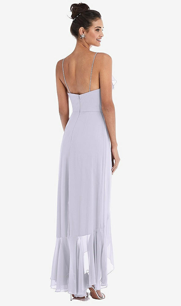 Back View - Silver Dove Ruffle-Trimmed V-Neck High Low Wrap Dress