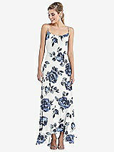 Front View Thumbnail - Indigo Rose Scoop Neck Ruffle-Trimmed High Low Maxi Dress