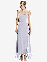 Front View Thumbnail - Silver Dove Scoop Neck Ruffle-Trimmed High Low Maxi Dress