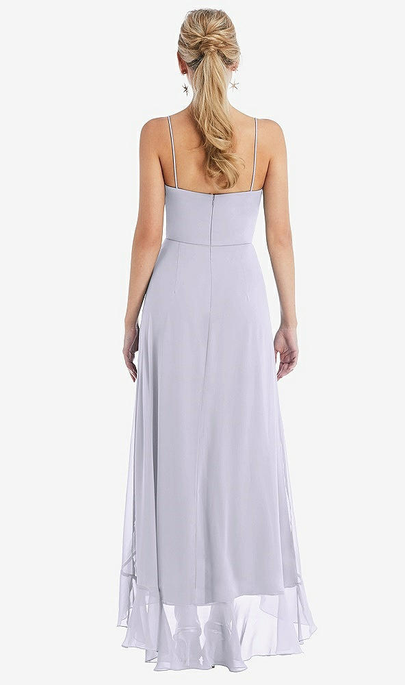 Back View - Silver Dove Scoop Neck Ruffle-Trimmed High Low Maxi Dress