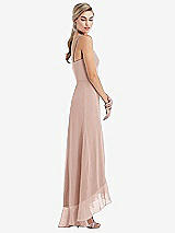 Side View Thumbnail - Toasted Sugar Scoop Neck Ruffle-Trimmed High Low Maxi Dress