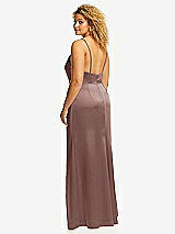 Rear View Thumbnail - Sienna Cowl-Neck Draped Wrap Maxi Dress with Front Slit