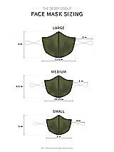 Alt View 1 Thumbnail - Olive Green Lux Charmeuse Reusable Face Mask