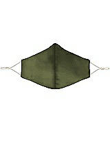 Front View Thumbnail - Olive Green Lux Charmeuse Reusable Face Mask