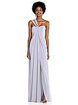 Alt View 1 Thumbnail - Silver Dove Draped Chiffon Grecian Column Gown with Convertible Straps