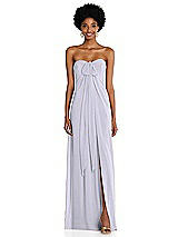 Alt View 3 Thumbnail - Silver Dove Draped Chiffon Grecian Column Gown with Convertible Straps