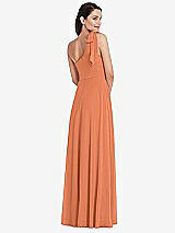 Alt View 3 Thumbnail - Sweet Melon Draped One-Shoulder Maxi Dress with Scarf Bow