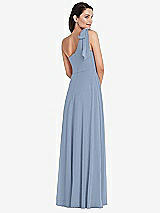 Alt View 3 Thumbnail - Cloudy Draped One-Shoulder Maxi Dress with Scarf Bow