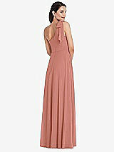 Alt View 3 Thumbnail - Desert Rose Draped One-Shoulder Maxi Dress with Scarf Bow