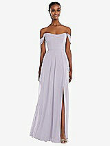 Front View Thumbnail - Moondance Off-the-Shoulder Basque Neck Maxi Dress with Flounce Sleeves