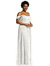 Alt View 2 Thumbnail - Spring Fling Off-the-Shoulder Basque Neck Maxi Dress with Flounce Sleeves